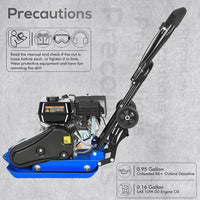 BILT HARD 2500 lbs Plate Compactor – 6.5HP Loncin Gas Engine, 10" Compaction Depth, 5500 VPM, EPA Compliant