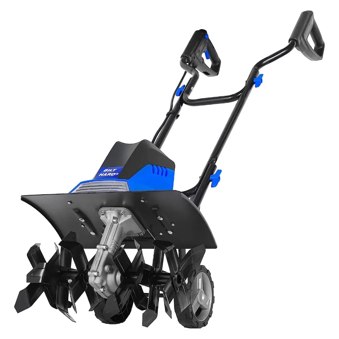 BILT HARD 16" Electric Tiller Cultivator – 13.5 Amp Motor, 6 Steel Tines, Foldable Garden Rototiller with Adjustable Wheels