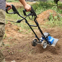 BILT HARD 16" Electric Tiller Cultivator – 13.5 Amp Motor, 6 Steel Tines, Foldable Garden Rototiller with Adjustable Wheels