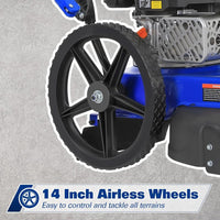 BILT HARD 22" Walk-Behind String Trimmer – 170cc 4-Cycle Gas Engine, Heavy-Duty Push Weed Eater & Brush Cutter with 14" Flat-Free Wheels