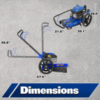 BILT HARD 22" Walk-Behind String Trimmer – 170cc 4-Cycle Gas Engine, Heavy-Duty Push Weed Eater & Brush Cutter with 14" Flat-Free Wheels