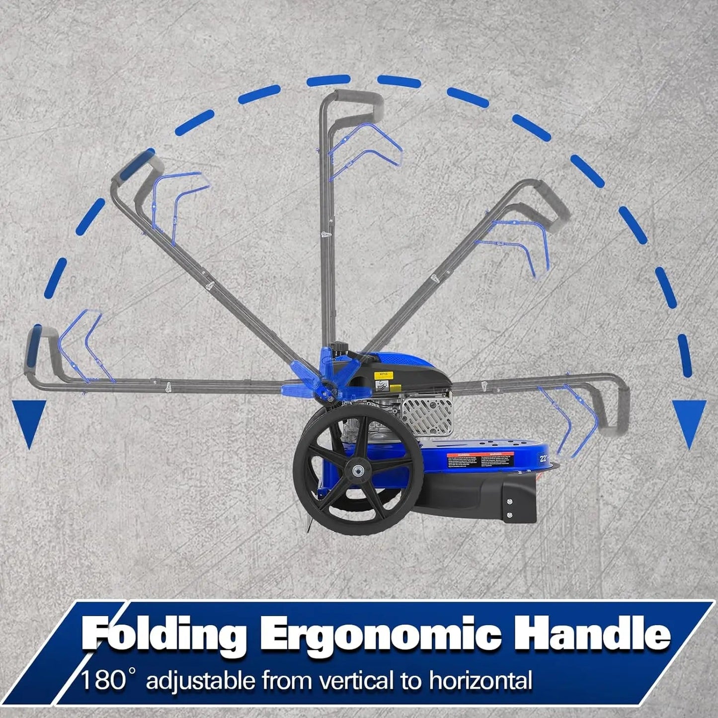 BILT HARD 22" Walk-Behind String Trimmer – 170cc 4-Cycle Gas Engine, Heavy-Duty Push Weed Eater & Brush Cutter with 14" Flat-Free Wheels