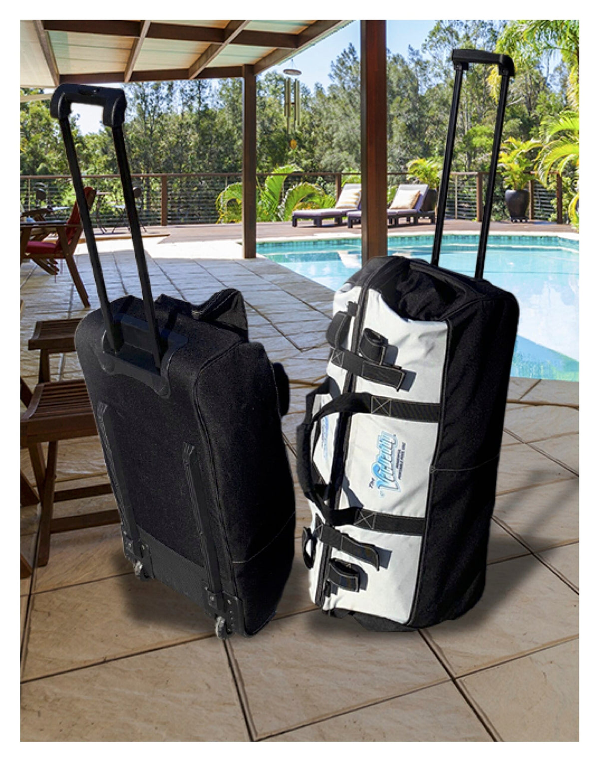 The Pro Bundle with VacDaddy 2.0, V2W® (Vacuum to Waste) Kit, Shallow Water Adapter, 28" Aluminum Adapter Pole, Carry Bag, Gunite Vac Head (with Rigid Handle), and Remote On/Off Switch