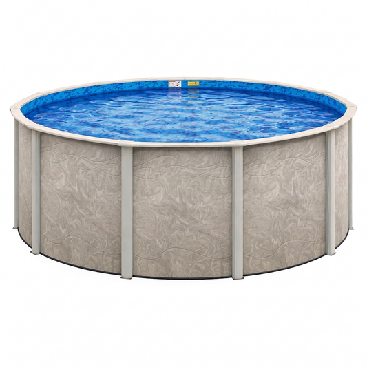 18' Round Above-Ground Pool with 54" Resin Wall | Bay Burst Hybrid | 35-Year Warranty