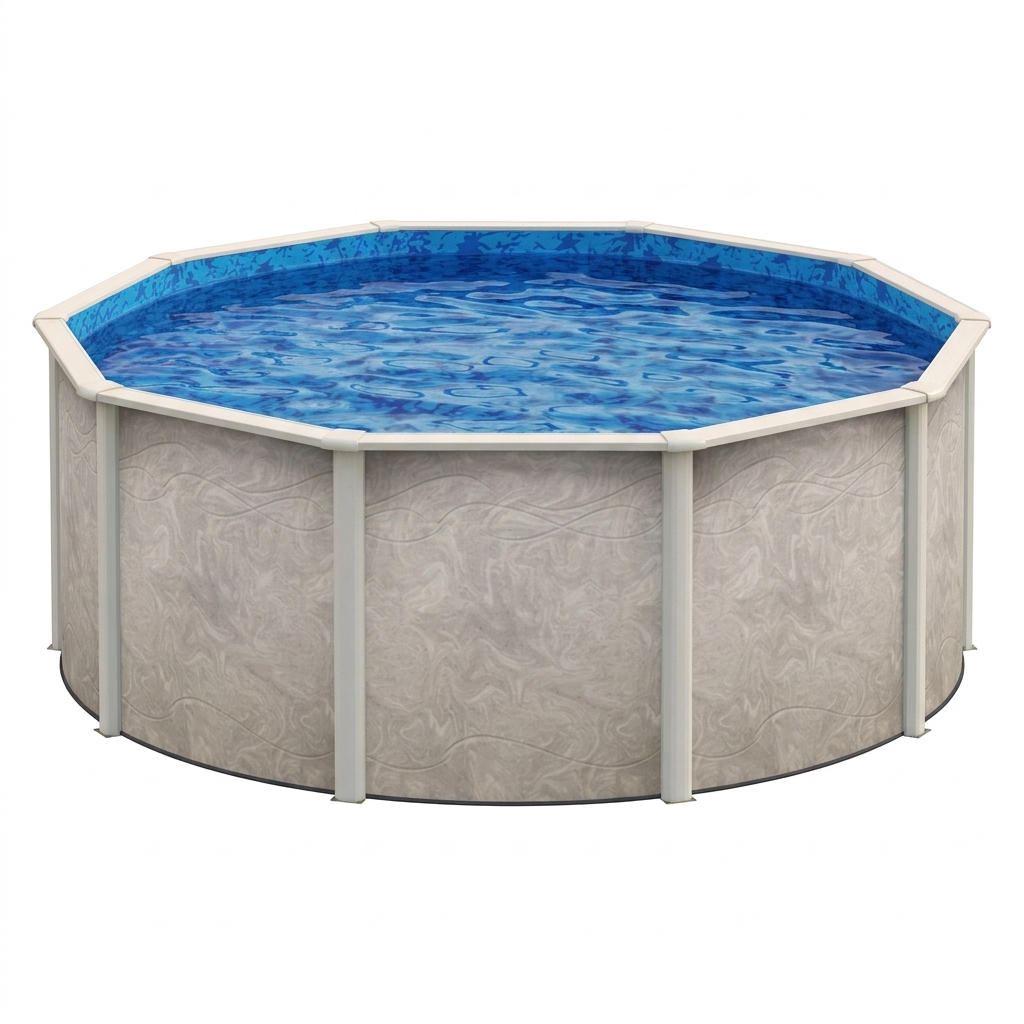 33' Round Above-Ground Pool with 54" Resin Wall | Bay Burst Resin | 35-Year Warranty