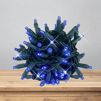 Blue LED Mini Lights 5MM Twinkle 6" Spacing