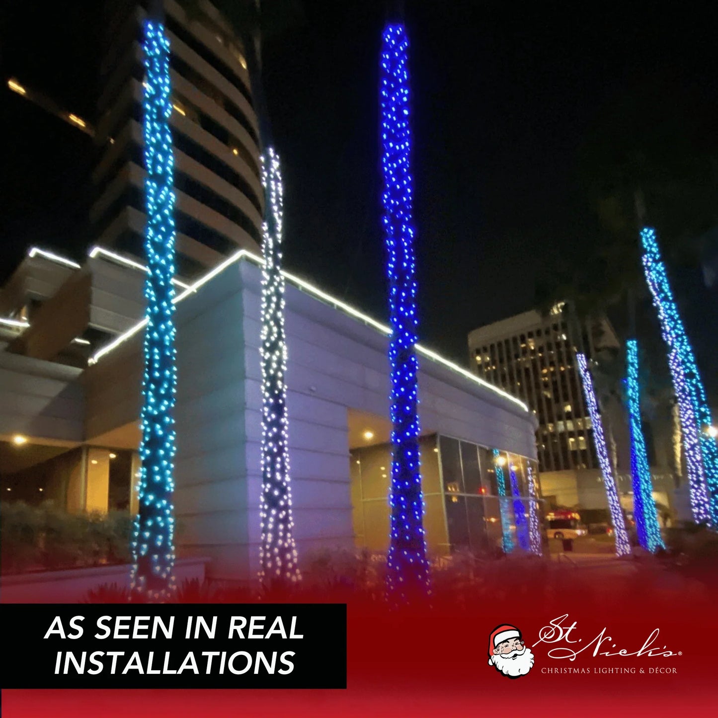 Blue LED Mini Lights 5MM Twinkle 6" Spacing