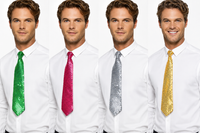 Sequin Neck Tie Disco Old School Assorted Colors