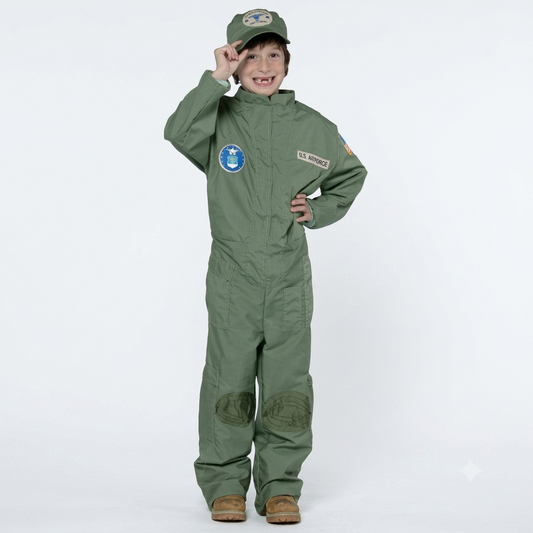 US Air Force Pilot Uniform Military Soldier Child Costume