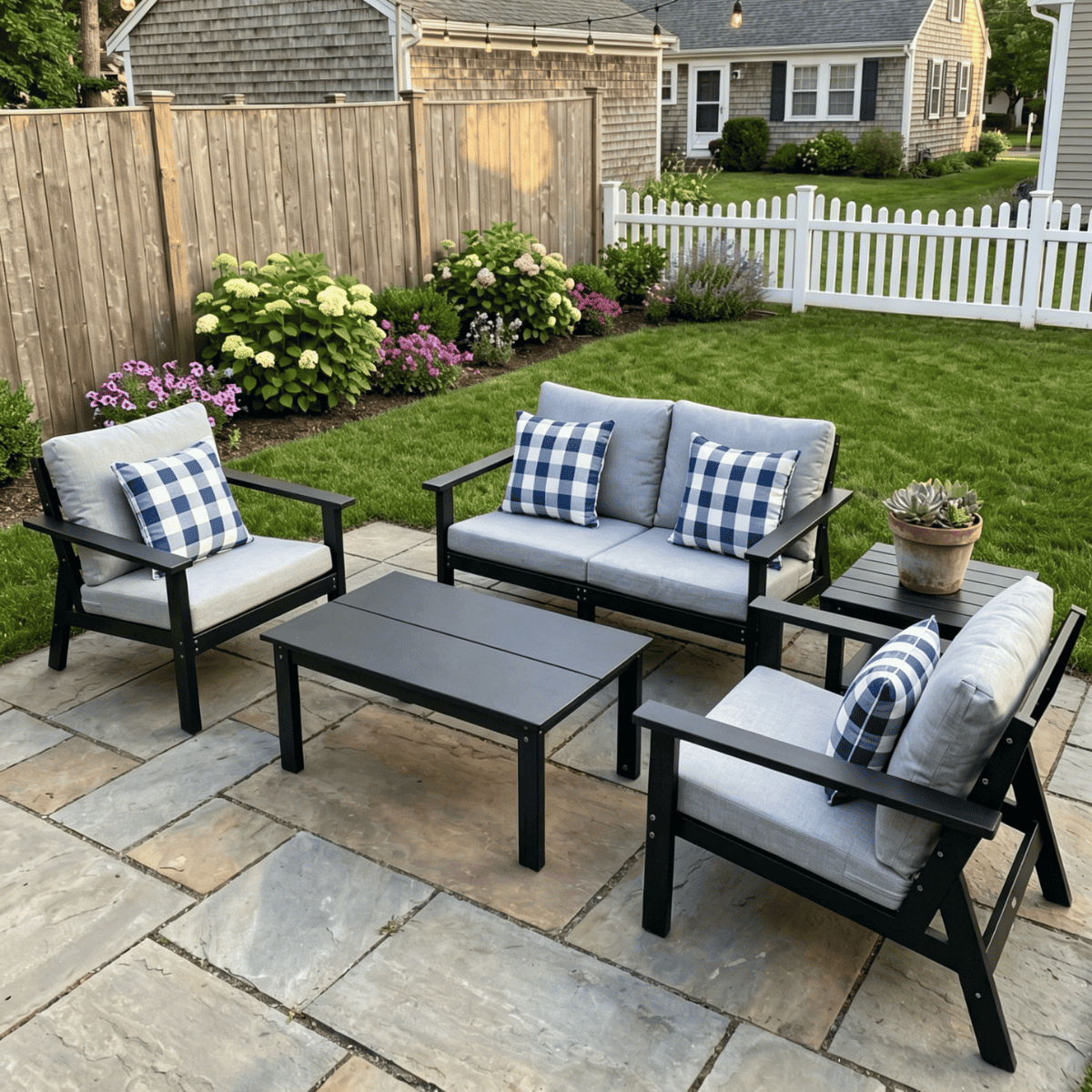 Corex HDPE Outdoor Sectional Sofa, 6-Piece