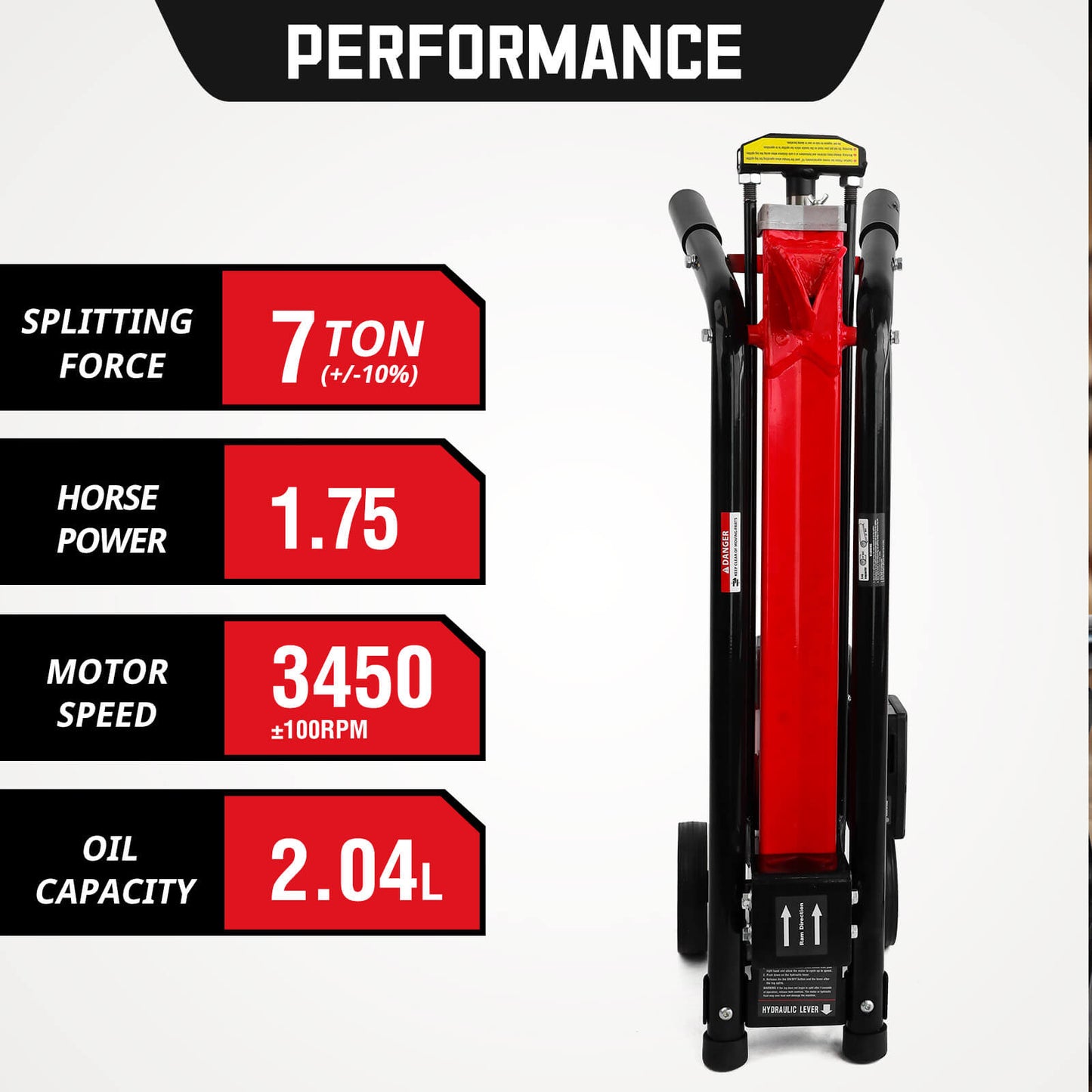 7-Ton 15Amp Electric Wood Log Splitter DB6407