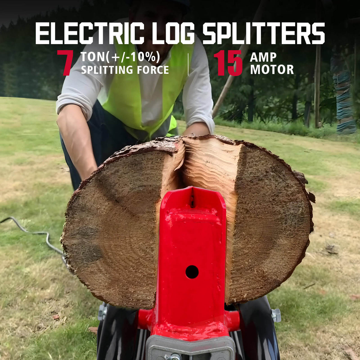 7-Ton 15Amp Electric Wood Log Splitter DB6407