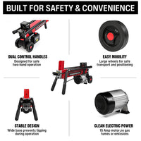 7-Ton 15Amp Electric Wood Log Splitter DB6407