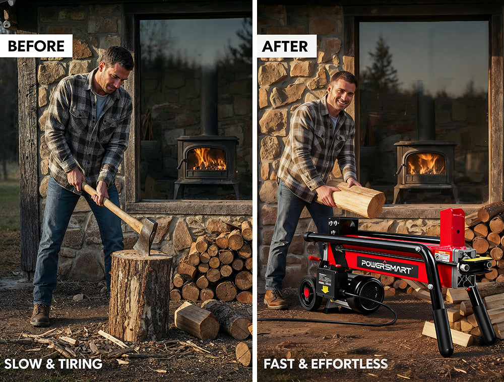 7-Ton 15Amp Electric Wood Log Splitter DB6407