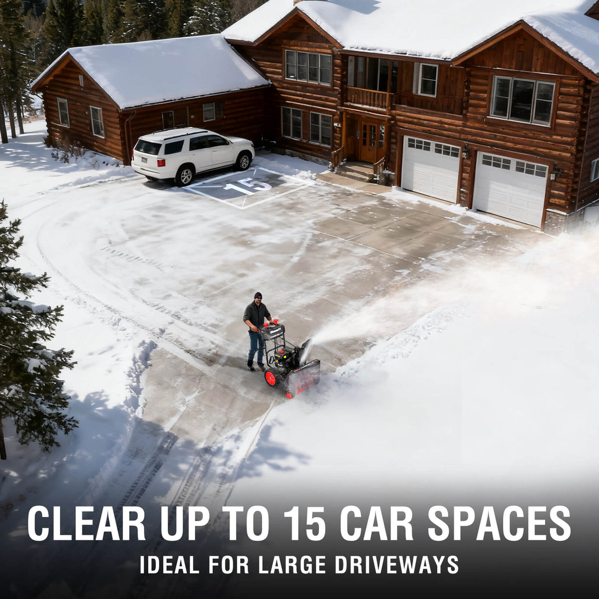 24'' 252cc Two Stage Self-Propelled Gas Snow Blower w/ Electric Start