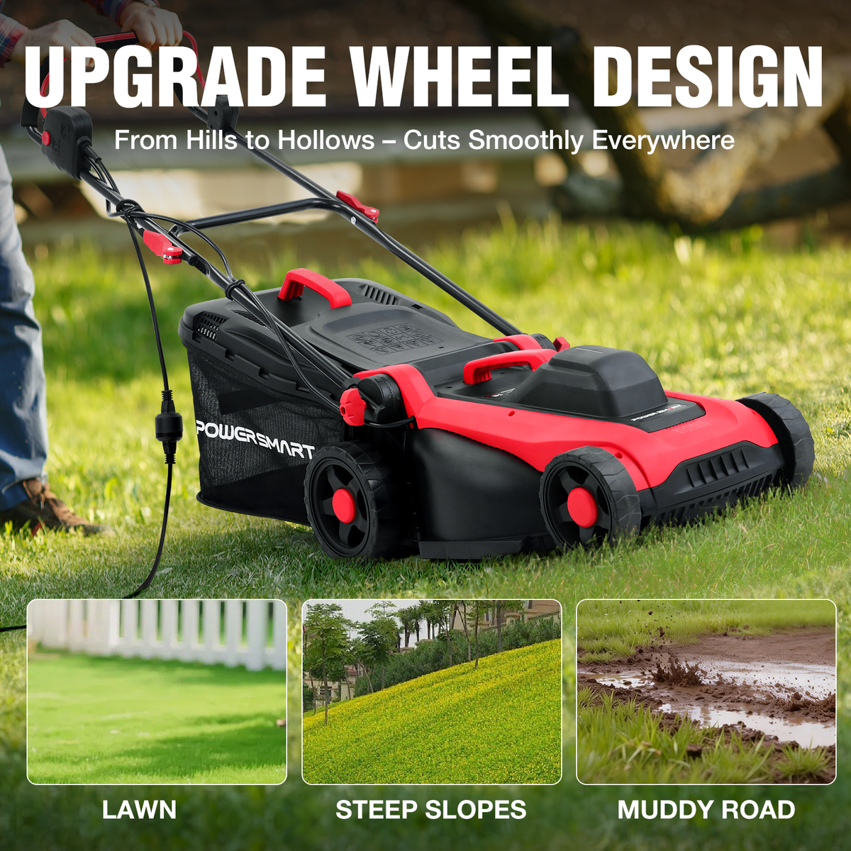 14" 15Amp Electric Corderd Push Lawn Mower DB8015
