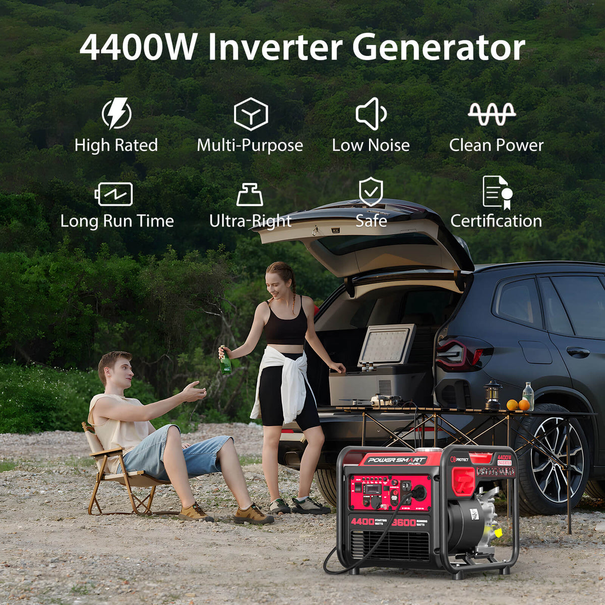 4400W Open Frame Inverter Generator w/ CO Alert DL5040C