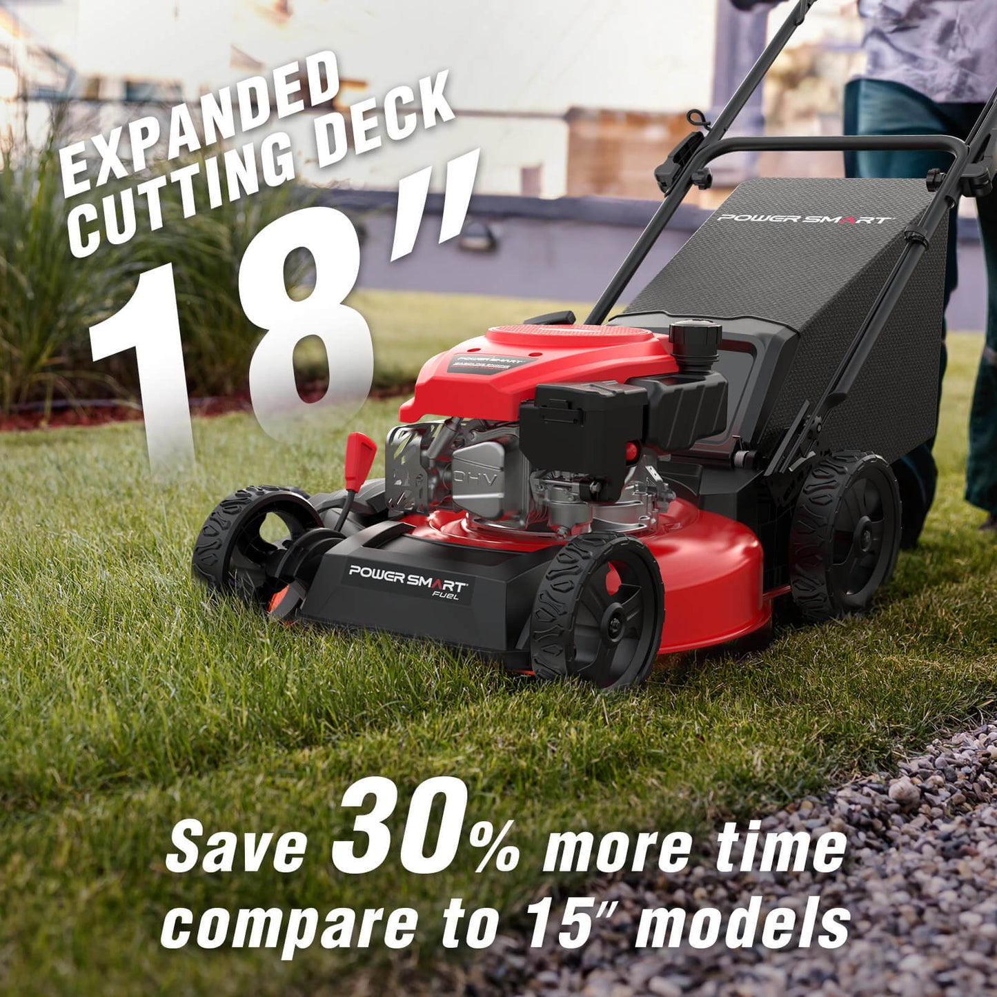 17" 144cc Gas Push 3-in-1 Lawn Mower DV8618P