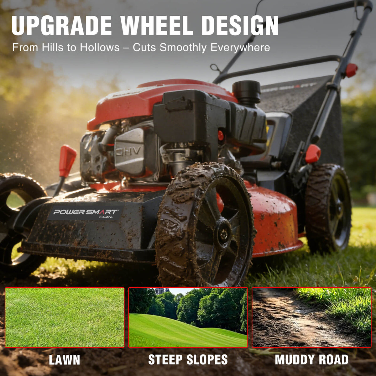 17" 144cc Gas Push 3-in-1 Lawn Mower DV8618P