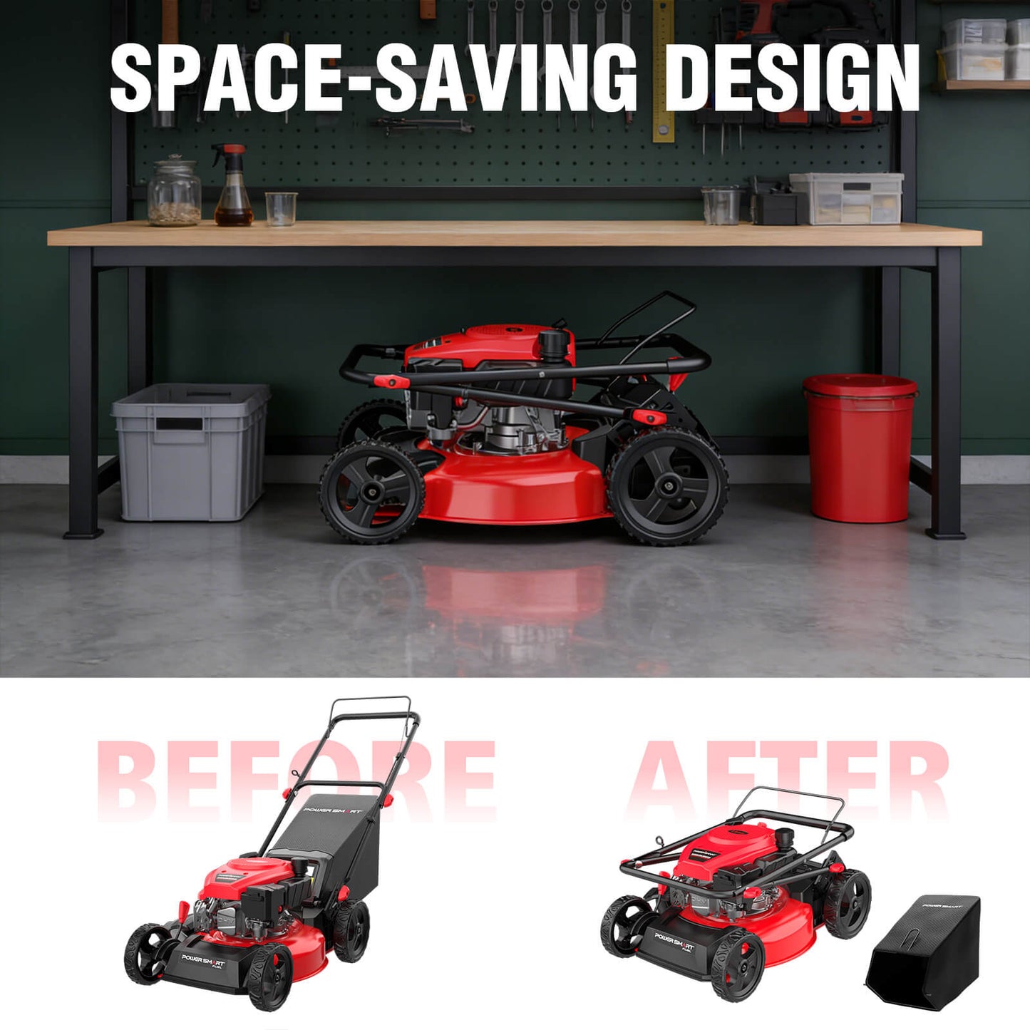 17" 144cc Gas Push 3-in-1 Lawn Mower DV8618P