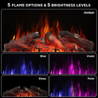 Eternal Flame EF26-LG Smart Electric Fireplace Logs, WiFi Enabled