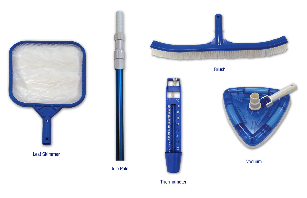 Embassy Pool Maintenance Kit (Regular) — Includes 1¼" × 30' Vacuum Hose