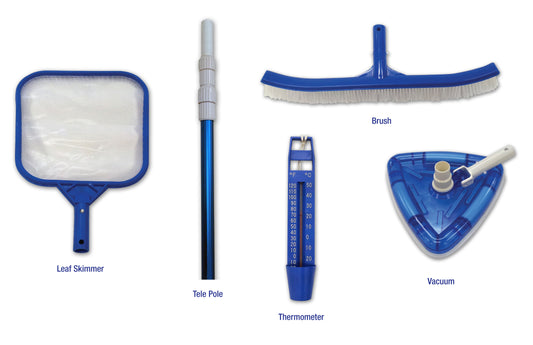 Embassy Pool Maintenance Kit (Regular) — Includes 1¼" × 30' Vacuum Hose