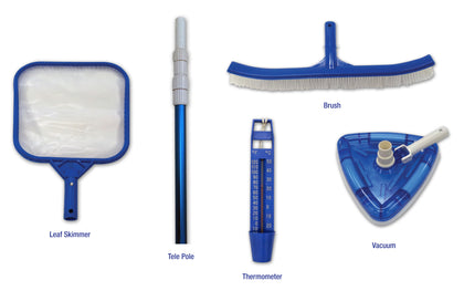 Embassy Pool Maintenance Kit (Large) — Includes 1¼" × 36' Vacuum Hose