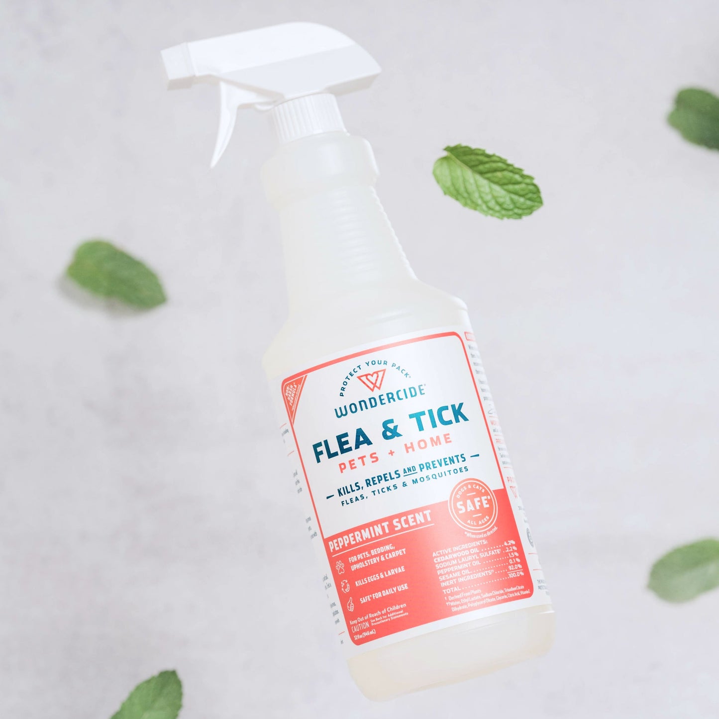 Flea & Tick Spray for Pets + Home with Natural Essential Oils