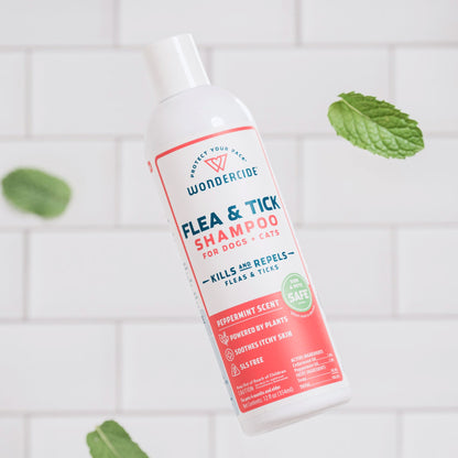 Flea & Tick Shampoo for Dogs + Cats with Natural Essential Oils