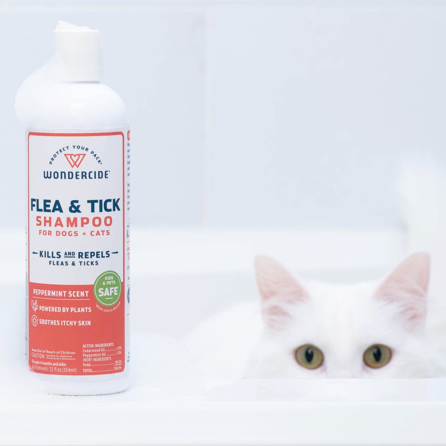 Flea & Tick Shampoo for Dogs + Cats with Natural Essential Oils