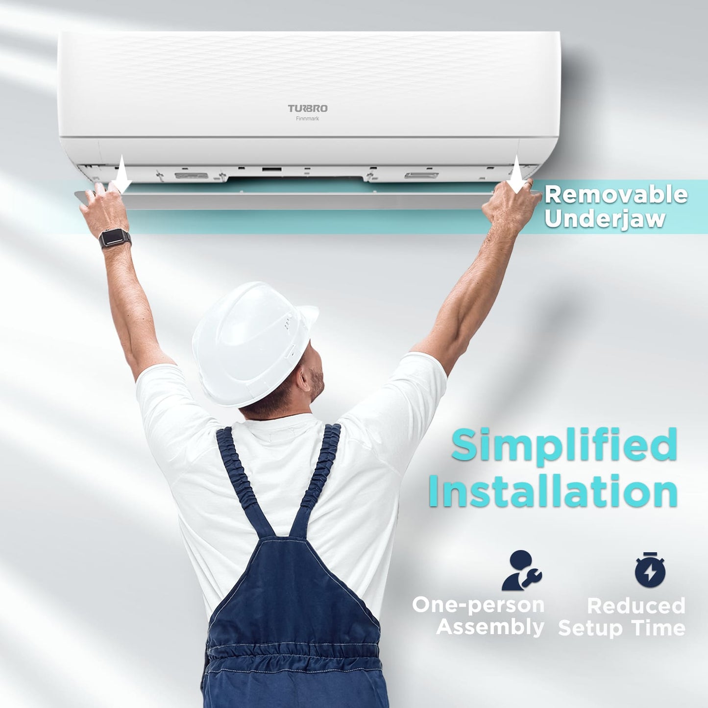 Finnmark 18,000 BTU WiFi Ductless Mini Split AC with Heat Pump, 230V (R32)