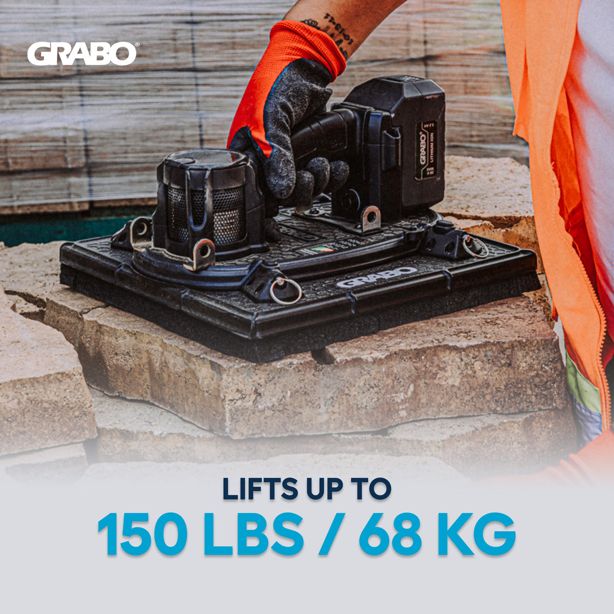 GRABO Smart Cut Foam Seal 300 for Textured Pavers, 150 lb
