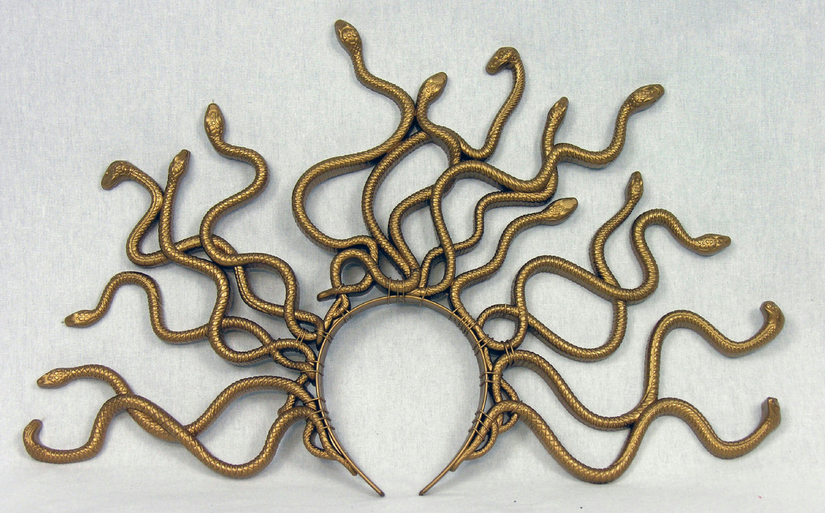 Gold Medusa Snake Headpiece Headband Costume Accessory
