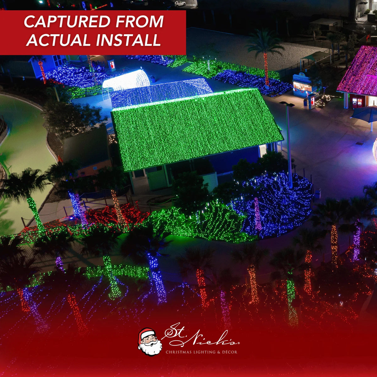 LED Mini Lights 5MM Green Twinkle Green Wire 6" Spacing