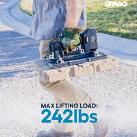 GRABO HighFlow Cordless Suction Gripster for Porous Pavers, 242 lb