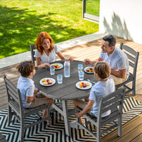 Pamapic HDPE Outdoor Dining Set (5 Pieces)