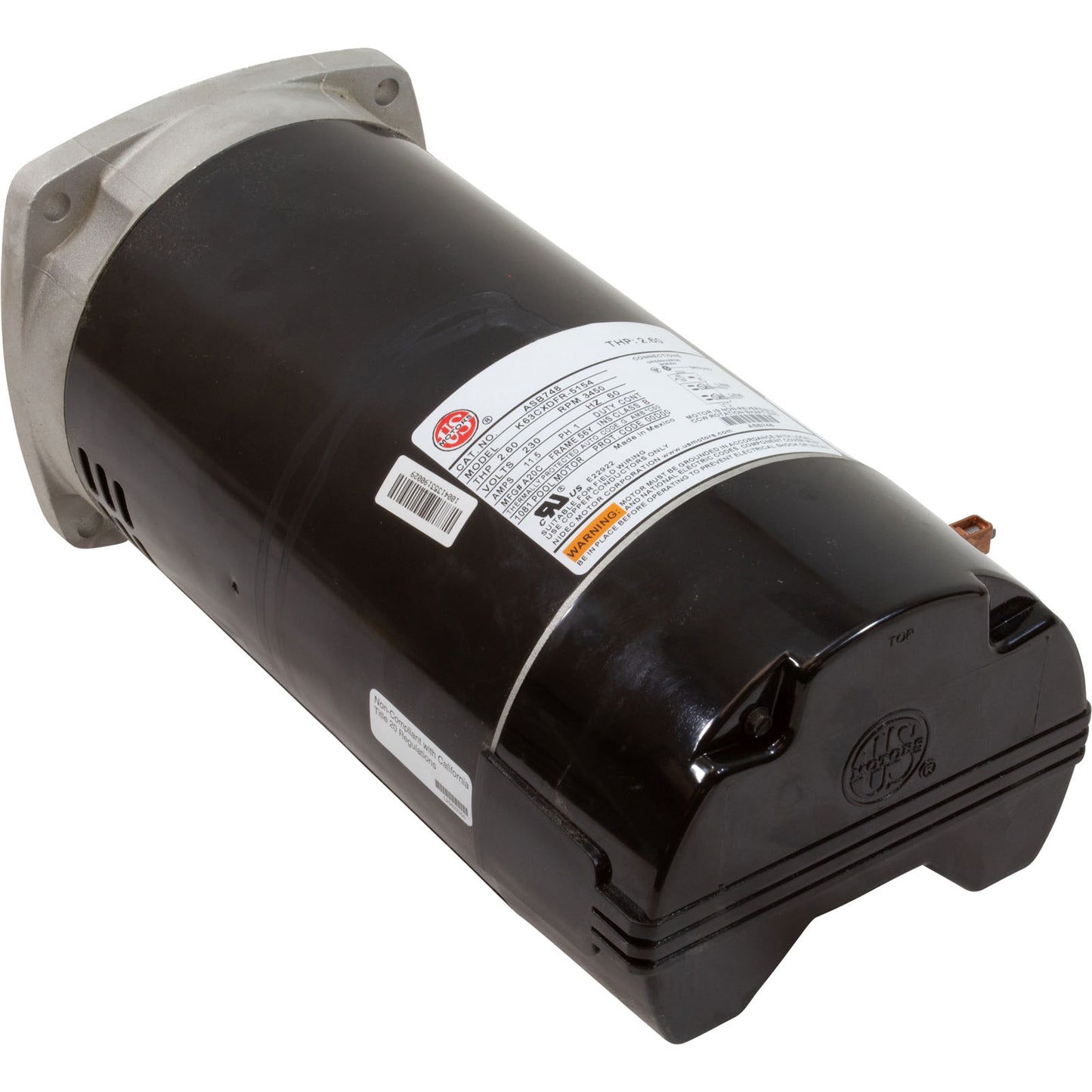 US Motors ASB748 2.0HP 230V 56Y Square Flange Pool Pump Motor