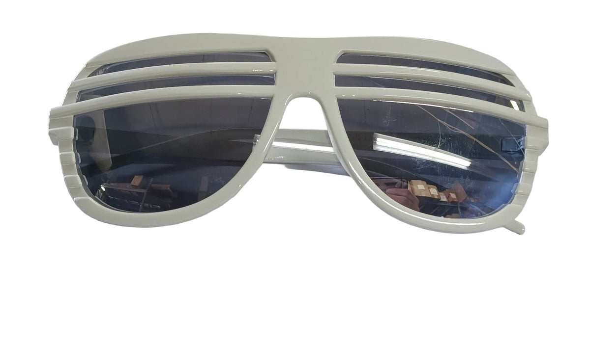 Half Shutter Shades Retro 80s Aviator Style Sunglasses Mirrored Lens