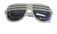Half Shutter Shades Retro 80s Aviator Style Sunglasses Mirrored Lens