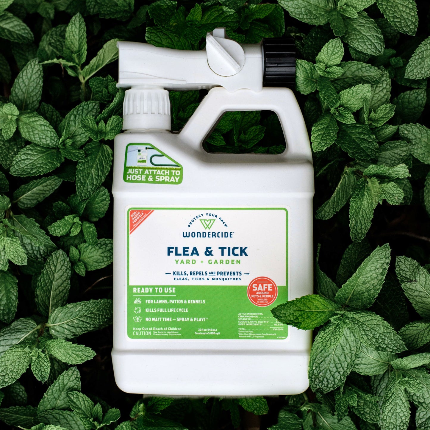 Ready-to-Use Flea & Tick Spray for Yard + Garden with Natural Essential Oils
