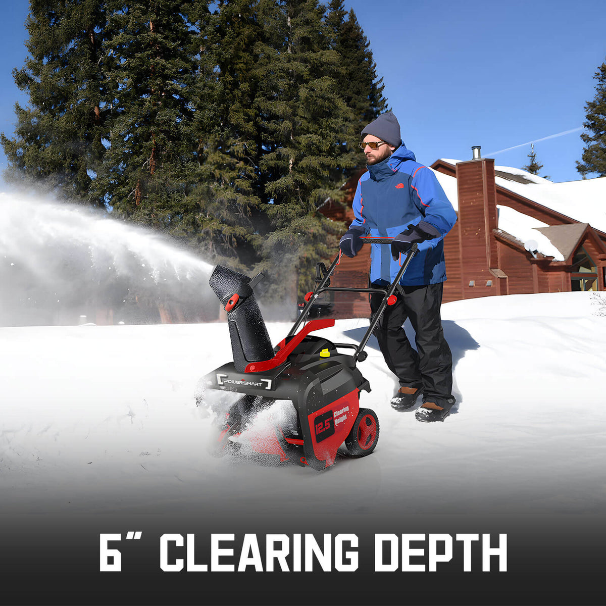 21'' 212cc Single Stage Gas Snow Blower w/ Electric Start w/ LED light MB7006B