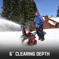 21'' 212cc Single Stage Gas Snow Blower w/ Electric Start w/ LED light MB7006B