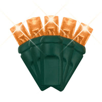 LED Mini Lights 5MM Orange Twinkle  6" Spacing