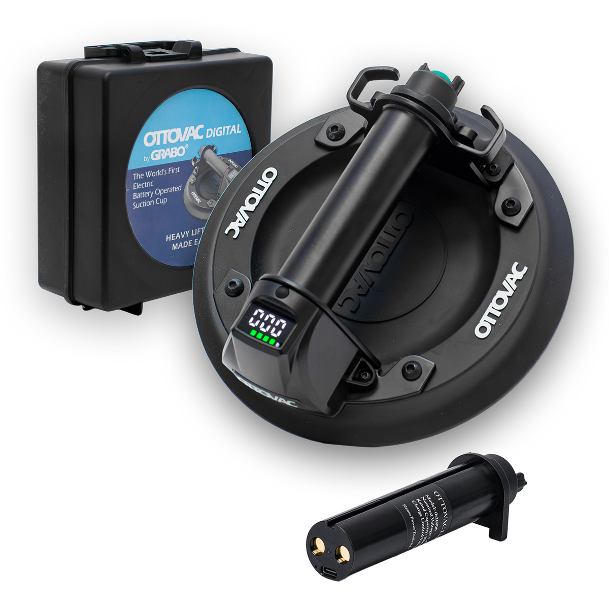 OTTOVAC Digital Smart Suction Gripster with Pressure Display, 220 lb