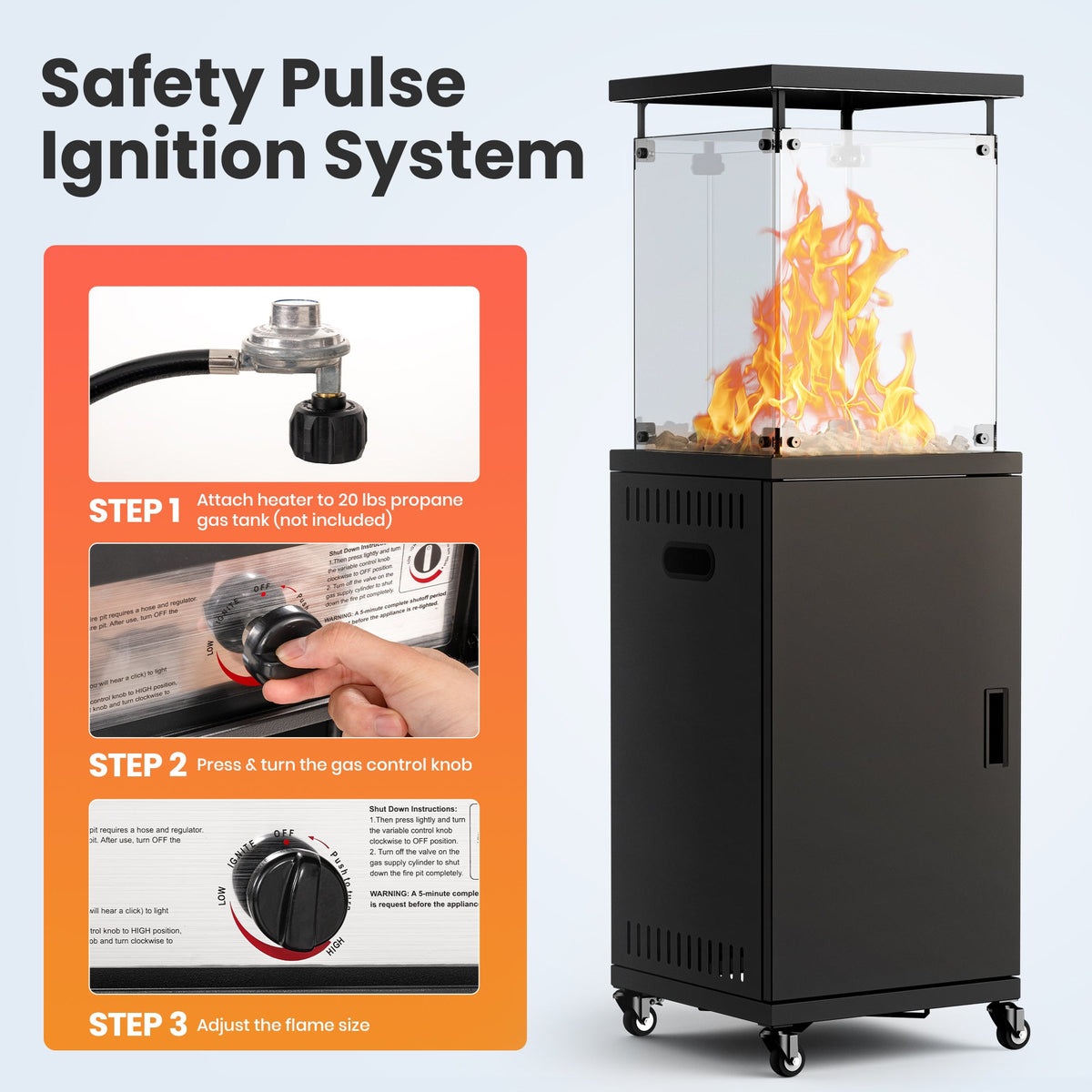 Pyra Base Patio Heater 41,000 BTU