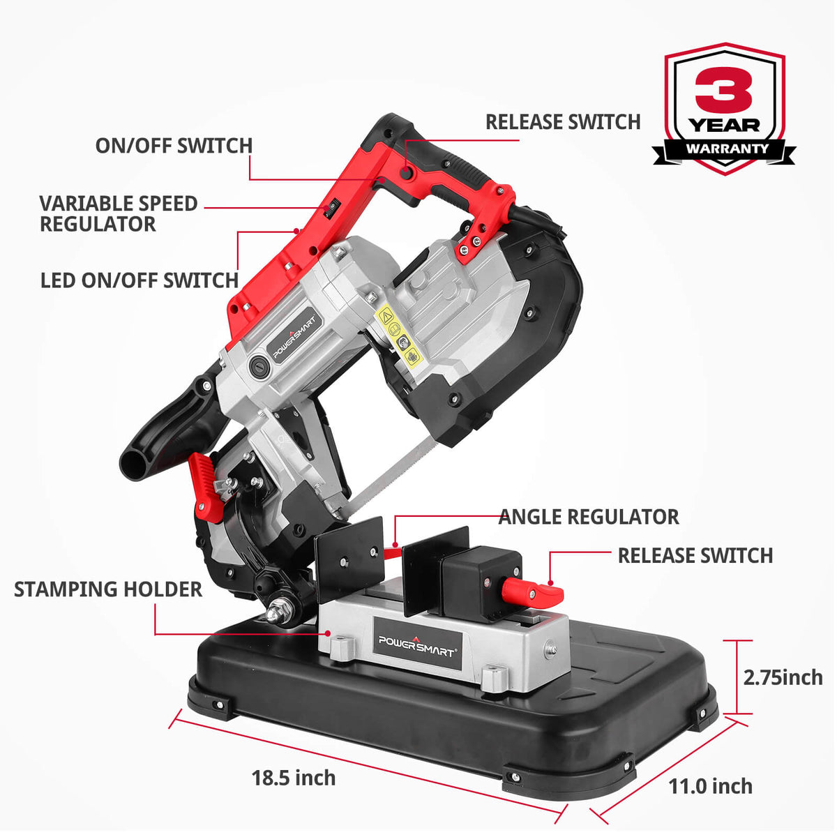 Portable Band Saw with Removable Base PS3051