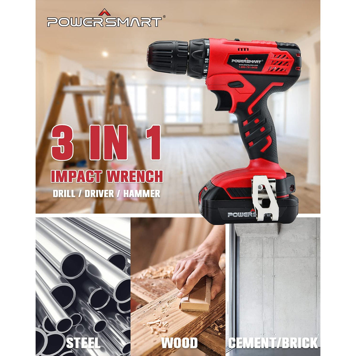 20V Cordless Drill Driver w/ Brushes, Battery & Charger Included PS76430A
