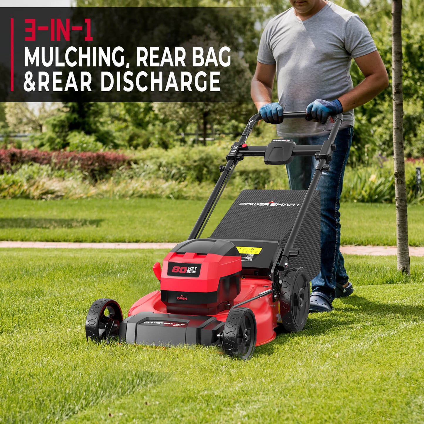 80V 21" Cordless Push Lawn Mower w/ Battery & Charger PS76821