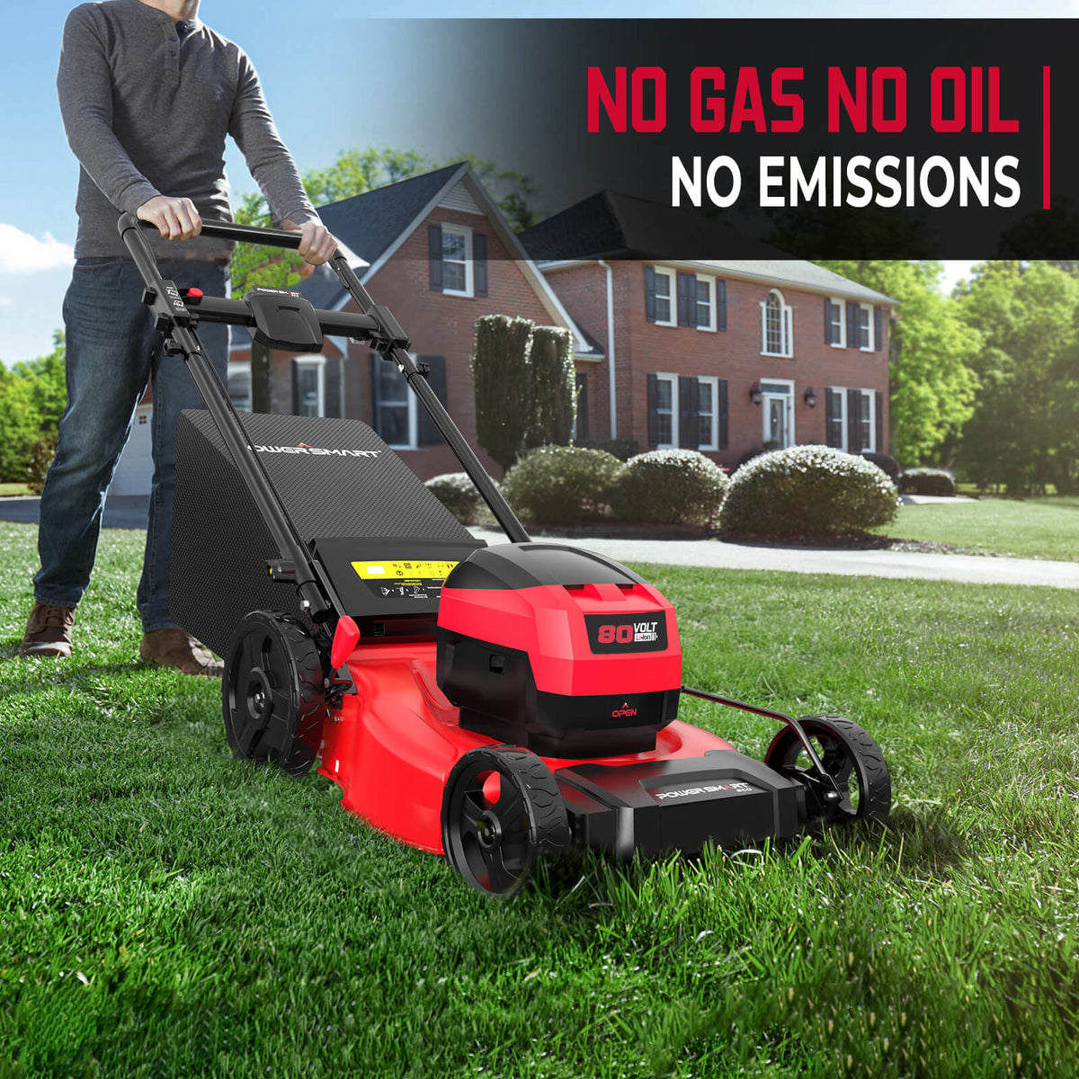 80V 21" Cordless Push Lawn Mower w/ Battery & Charger PS76821